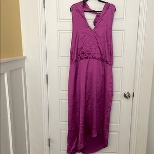 Chic Pink Halter High Low Sundress for Night Out